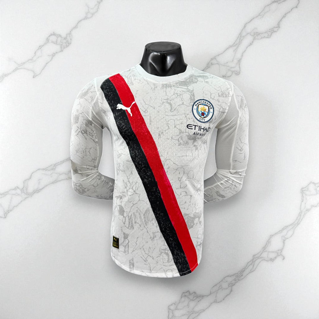 ⚪ Maillot Manchester City Extérieur – Manches Longues – Édition Authentique Player Puma