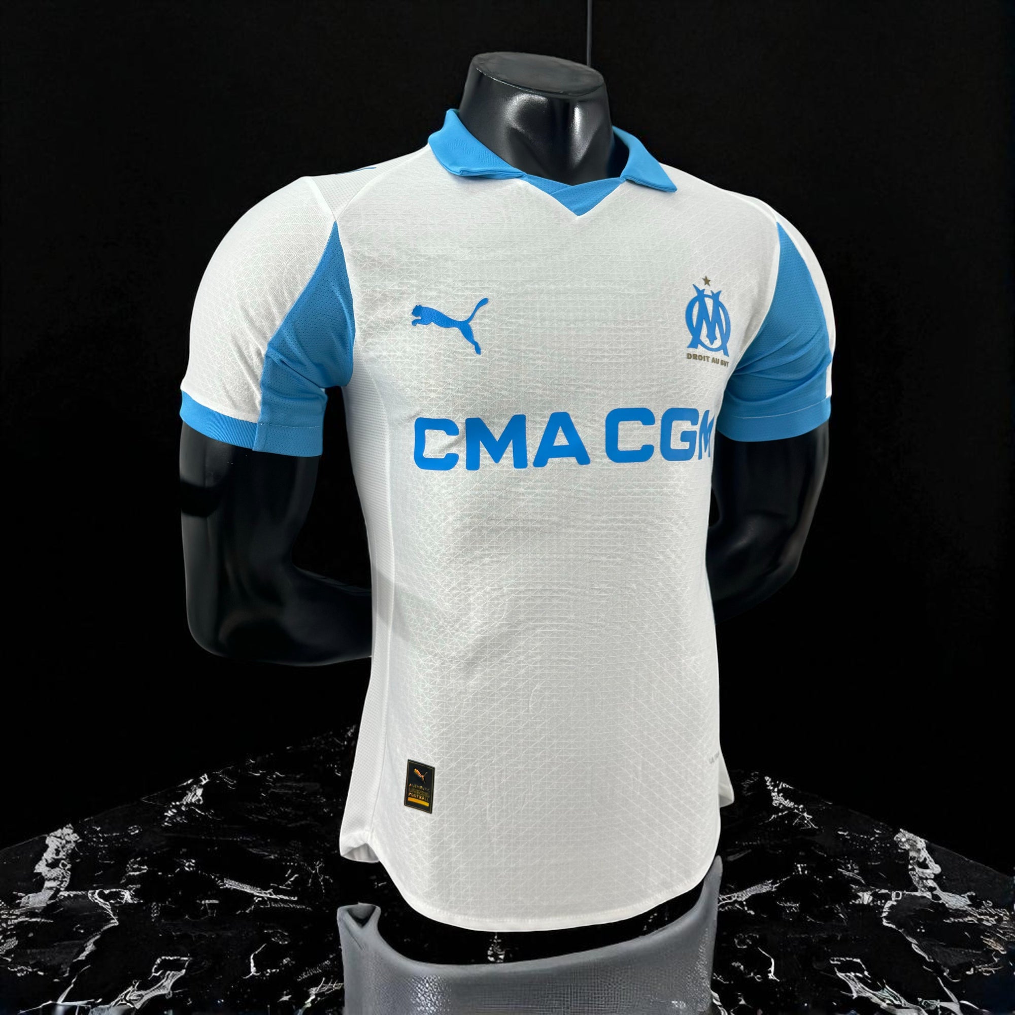 🔵 Maillot Olympique de Marseille 2025/26 – Édition Authentic Puma ULTRAWEAVE ⚪