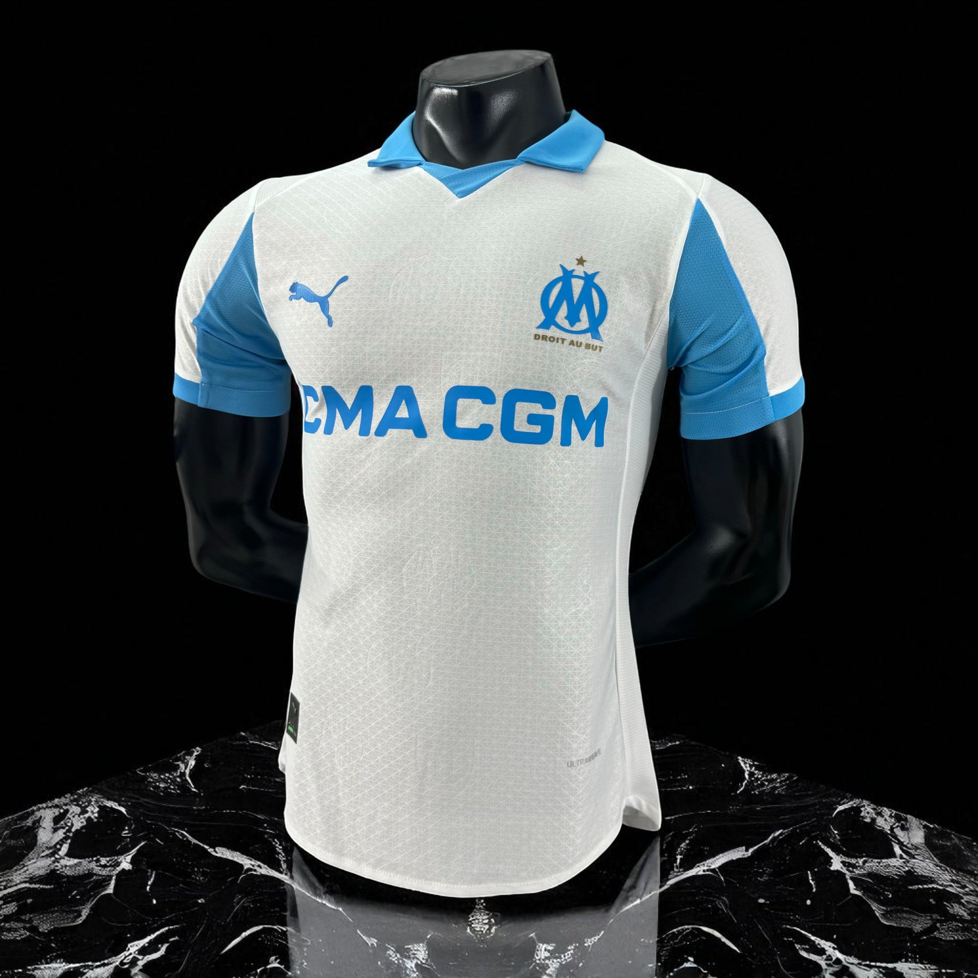 🔵 Maillot Olympique de Marseille 2025/26 – Édition Authentic Puma ULTRAWEAVE ⚪