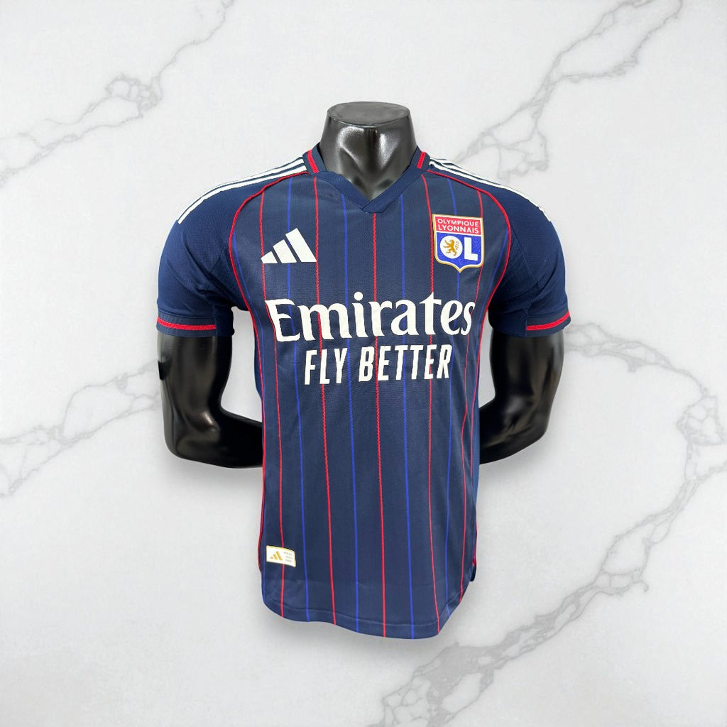🔵🔴 Maillot Olympique Lyonnais Extérieur – Édition Authentique Player Adidas