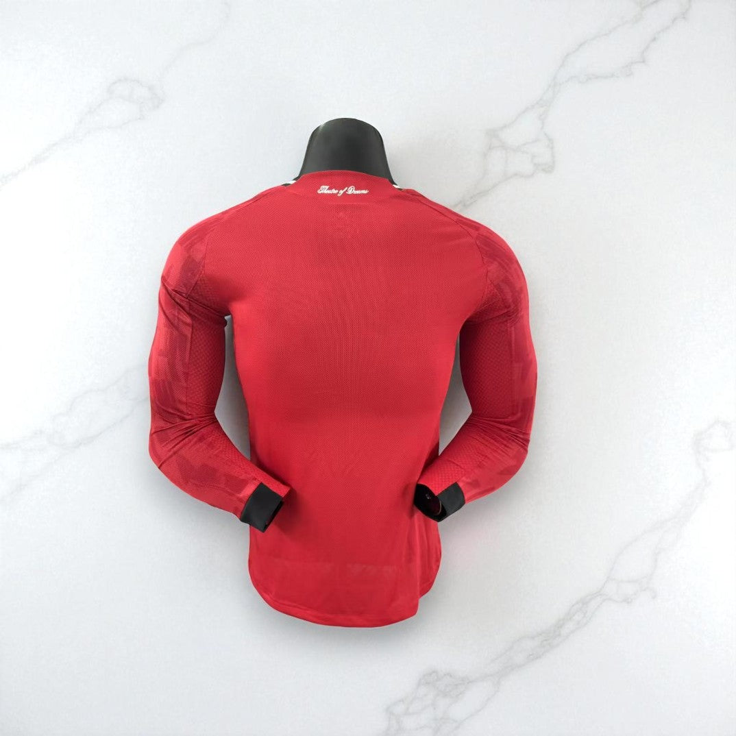 🔴 Maillot Manchester United Domicile – Manches Longues – Édition Authentique Player Adidas