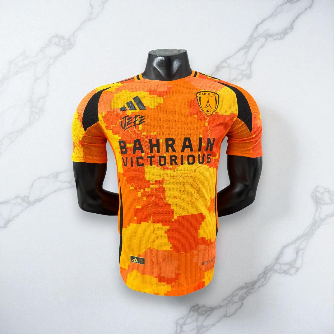 🟧🟨 Maillot Paris FC Bahrain Victorious – Édition Spéciale Cyclisme x Football