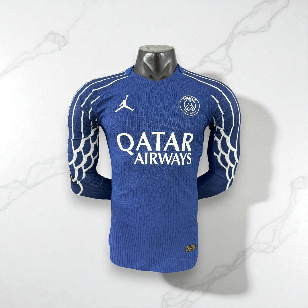 🔵 Maillot PSG Third – Édition Authentique Jordan Manches Longues