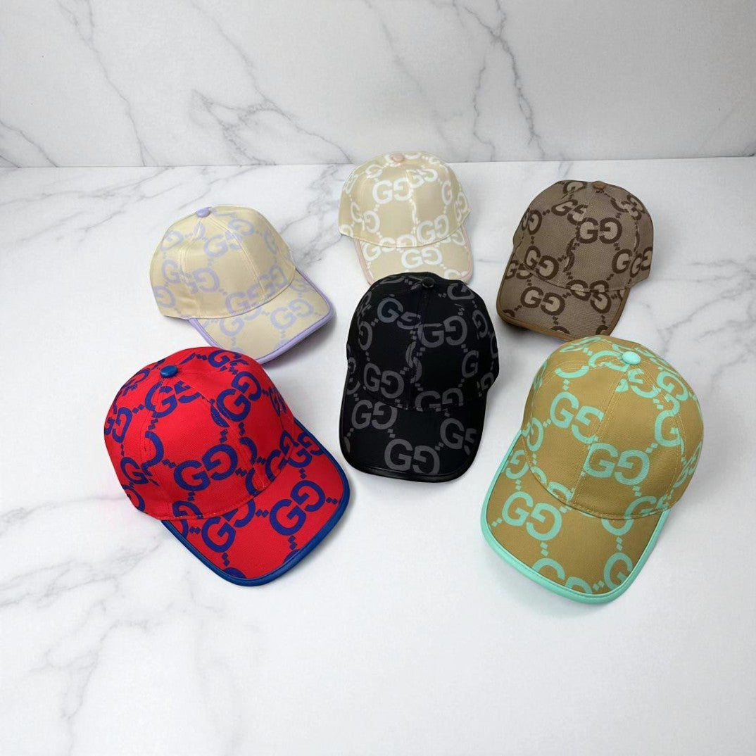 🧢 Casquette Gucci GG Oversize – Édition Colorée & Design Audacieux